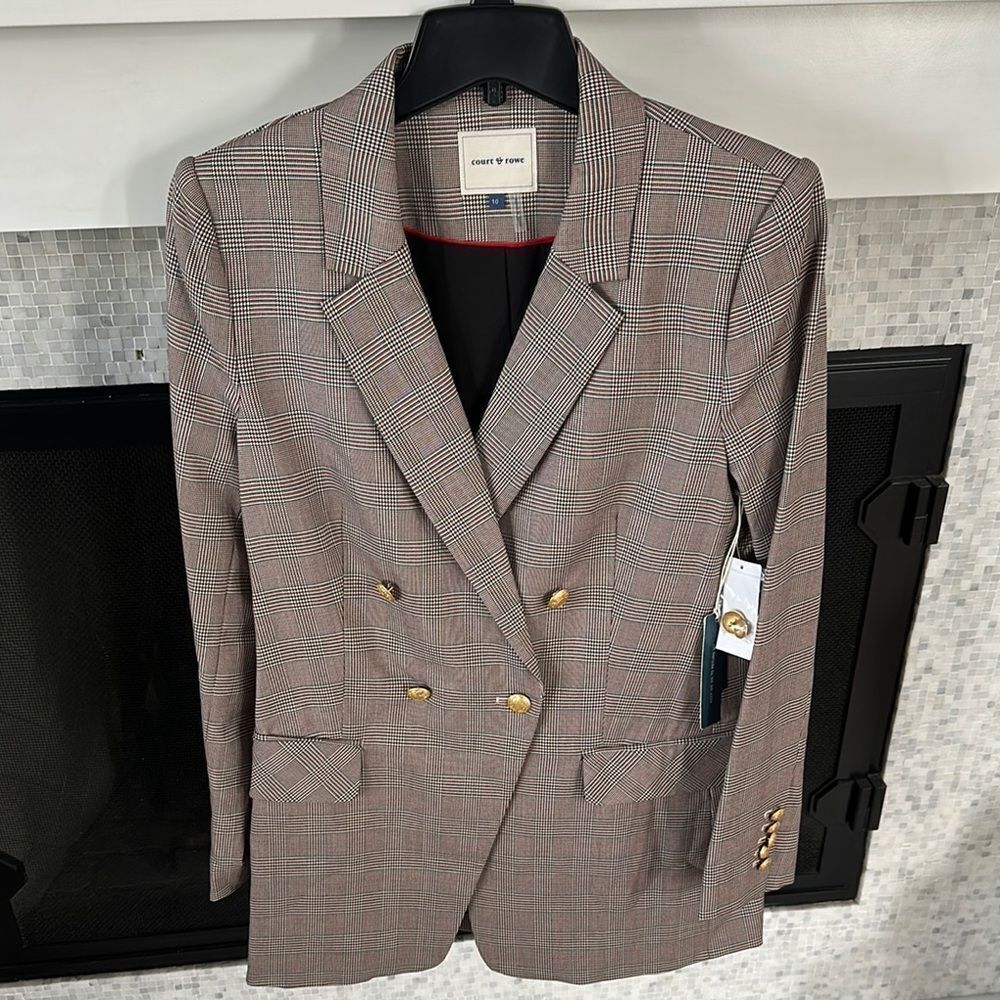 Court & Rowe Plaid Blazer NEW with tags